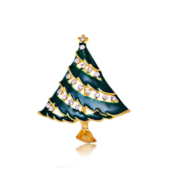 2021 Občutljivo Božični dan Zeleno Božično Drevo Broška za dekleta Dekoracijo Brosche Novo Leto Darilo