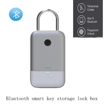 Tipka Bluetooth Shranjevanje Zaklepanje Polje Wireless Geslo Za Ključ Varen Nadzor Zlitine Lock Box Proti Vremenskim Vplivom