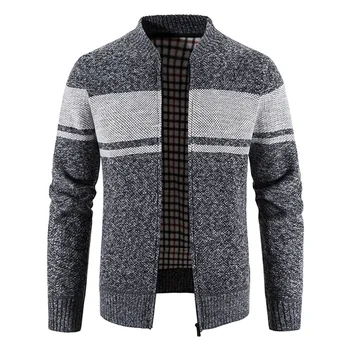2022 jeseni nov pletena jopica moške vseh tekmo priložnostne vse-tekmo Proti-vrat colorblock jopico pulover, jakno plašč