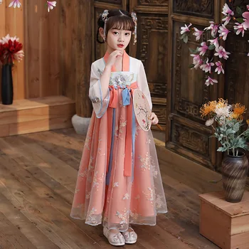 Hanfu Tradicionalni Kitajski Kostum Za Otroke Dekle Pravljice Obleke Folk Obleko Starodavni Ples Kostum Otrok Tang Bo Ustrezala Stopnji Cosplay