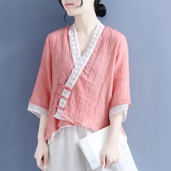 Žensko Perilo, Srajce Kitajskih Tradicionalnih Oblačil Vintage Vrhovi Tang Obleko Modne Poletne Kolekcije