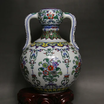 Starinsko Stari Kitajski porcelan vazi, cvetje vzorci,Pastel,z oznako,Doma Dekoracijo zbirka & okras,Brezplačna dostava