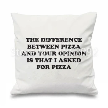 Novost Pizza Slogan Vrgel Blazino Primeru Smešno Tumblr Zamotek Moda Blazine Pokrov Elegantna Natisnjeni Domači Kavč Dekor Darilo Dve Strani 18