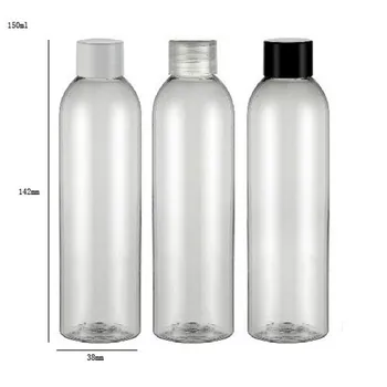 24x 150 ml Debelo Jasno, Pregledno HIŠNE Črpalke Losjon Steklenico 150cc Plastične Kozmetične Embalaže z navoj