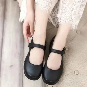 Japanee Cosplay Usnjeni Čevlji Ljubka Lolita Punca Devica Krog Čevlji Boot Copate Cosplay Za Rem /Ram Čevlji