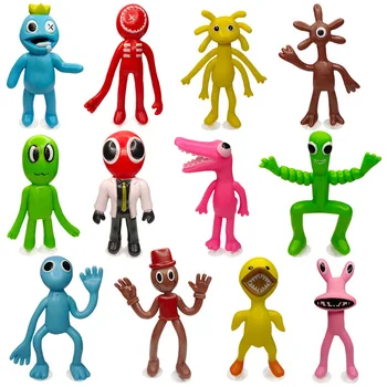 12pcs 3,5-palčni 7colors prijatelj dejanje slika lutka trdi PVC otroci zbirka mavrica igre Toy model